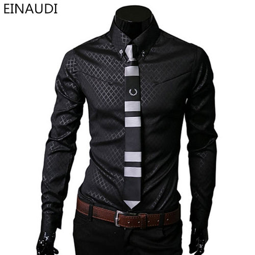 Men Plaid Shirts Brand 5XL New Mens Dress Shirts