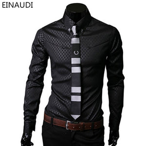 Men Plaid Shirts Brand 5XL New Mens Dress Shirts