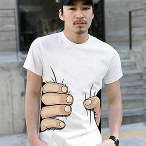 Summer 3d Broadcloth Big Hand Print