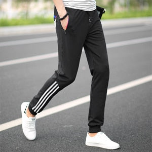 Mens Joggers Striped Slim Fitted Pants