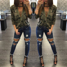 Load image into Gallery viewer, Fashion Women Long Sleeve Shirt Print Tops