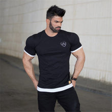 Load image into Gallery viewer, Men cotton Short sleeve Fitness t shirt