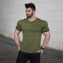 Load image into Gallery viewer, Men cotton Short sleeve Fitness t shirt