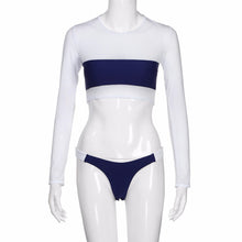 Load image into Gallery viewer, Women Bra Patchwork Bikini Swimsuit Set