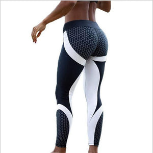 Mesh Pattern Print fitness Leggings Pants