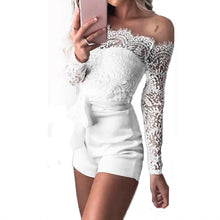 Load image into Gallery viewer, Women shoulder sexy playsuits fashion long sleeve