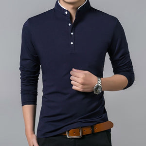 Liseaven T-Shirt Men Cotton T Shirt Full Sleeve tshirt