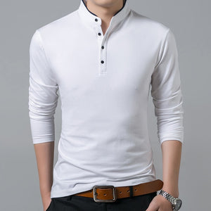 Liseaven T-Shirt Men Cotton T Shirt Full Sleeve tshirt