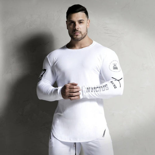 High-elasticity Sporting T-shirt Men long Sleeve