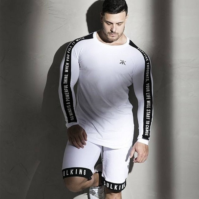 High-elasticity Sporting T-shirt Men long Sleeve