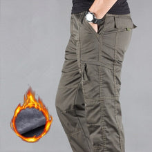 Load image into Gallery viewer, Men&#39;s Cargo Winter Thicken Fleece Cargo Pants