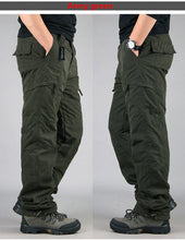 Load image into Gallery viewer, Men&#39;s Cargo Winter Thicken Fleece Cargo Pants