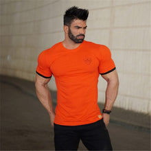 Load image into Gallery viewer, Men cotton Short sleeve Fitness t shirt