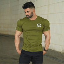 Load image into Gallery viewer, Men cotton Short sleeve Fitness t shirt