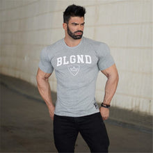 Load image into Gallery viewer, Men cotton Short sleeve Fitness t shirt