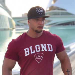 Men cotton Short sleeve Fitness t shirt