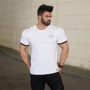 Men cotton Short sleeve Fitness t shirt