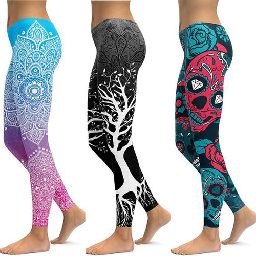 Print Yoga Pants Women Unique Fitness Leggings