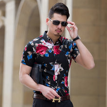 Load image into Gallery viewer, Fit Short Sleeve Floral Shirt Mens Clothing