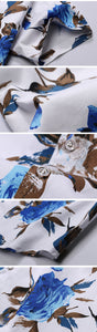 Fit Short Sleeve Floral Shirt Mens Clothing