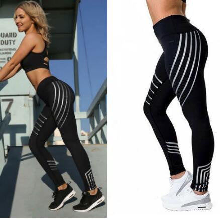 Printed Reflective Sport Yoga Pants