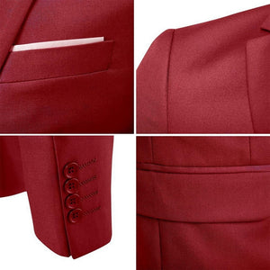 LAAMEI Mens 3Pc (jacket + Vest + Trouser)
