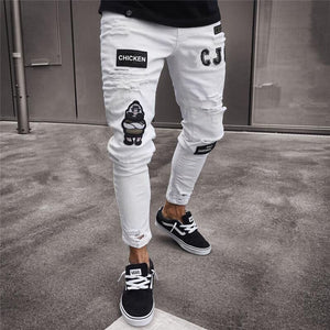 Men's Vintage Ripped Super Skinny Jeans