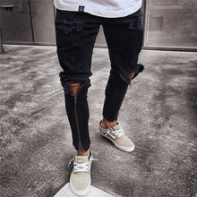 Load image into Gallery viewer, Men&#39;s Vintage Ripped Super Skinny Jeans
