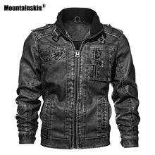 Load image into Gallery viewer, Mountainskin 7XL Men&#39;s PU Leather Jacket