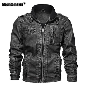 Mountainskin 7XL Men's PU Leather Jacket