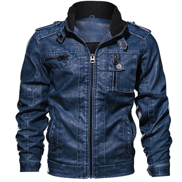 Mountainskin 7XL Men's PU Leather Jacket