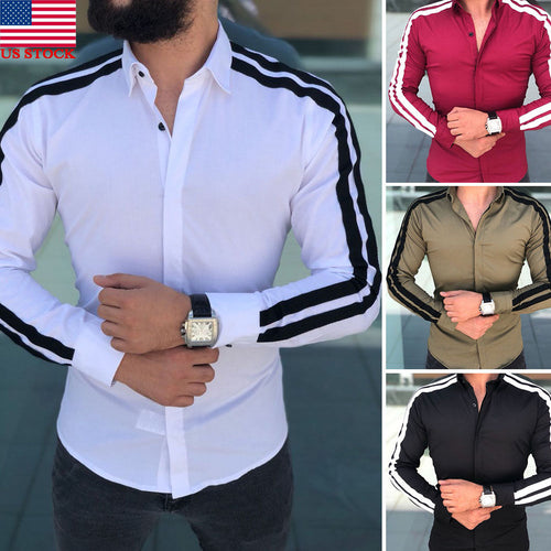 Double Breasted Slim Fit Casual Shirts
