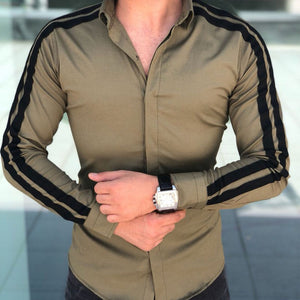 Double Breasted Slim Fit Casual Shirts