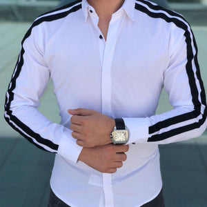 Double Breasted Slim Fit Casual Shirts