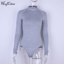 Load image into Gallery viewer, Hugcitar cotton long sleeve high neck skinny bodysuit