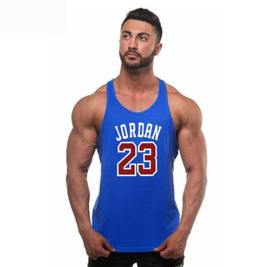 Men Vest Cotton Print Men Fitness Tank Tops