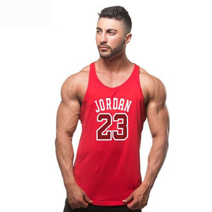 Men Vest Cotton Print Men Fitness Tank Tops