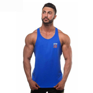 Men Vest Cotton Print Men Fitness Tank Tops