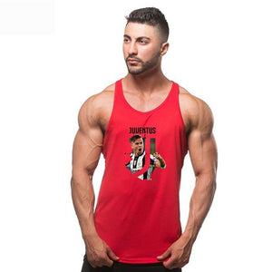 Men Vest Cotton Print Men Fitness Tank Tops