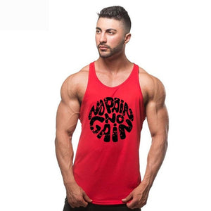 Men Vest Cotton Print Men Fitness Tank Tops