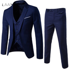 Load image into Gallery viewer, LAAMEI Mens 3Pc (jacket + Vest + Trouser)