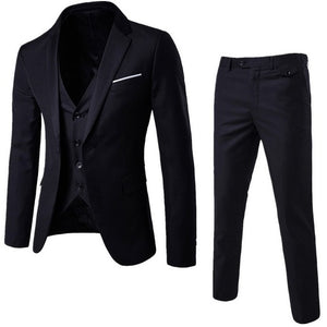 LAAMEI Mens 3Pc (jacket + Vest + Trouser)