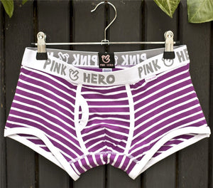 Pink Boxers Sexy Striped Hot Men Underwear