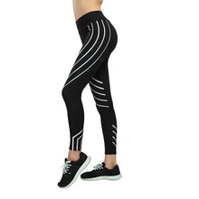 Load image into Gallery viewer, Printed Reflective Sport Yoga Pants