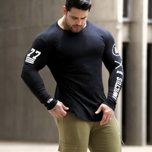 High-elasticity Sporting T-shirt Men long Sleeve