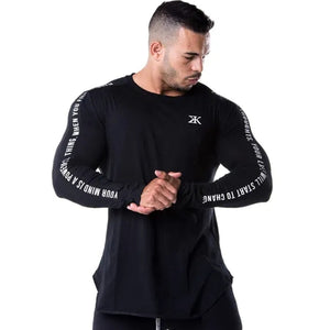 High-elasticity Sporting T-shirt Men long Sleeve