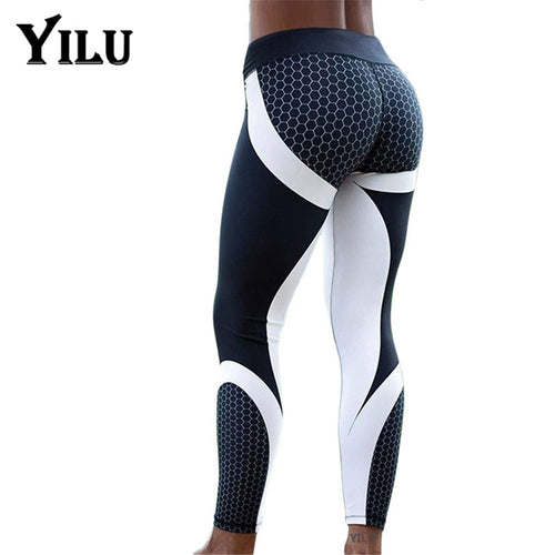 Mesh Pattern Print Leggings For Women Pants