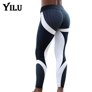 Mesh Pattern Print Leggings For Women Pants