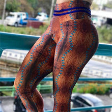 Load image into Gallery viewer, Mesh Pattern Print Leggings For Women Pants
