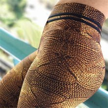 Load image into Gallery viewer, Mesh Pattern Print Leggings For Women Pants